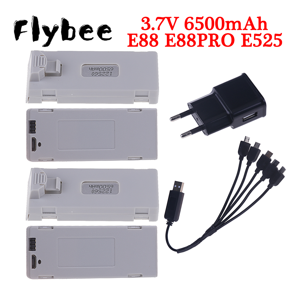 Drone Gimbal Controller - แบตเตอรี่ E88เดิม3.7V 6500mAh Lipo สำหรับ E88